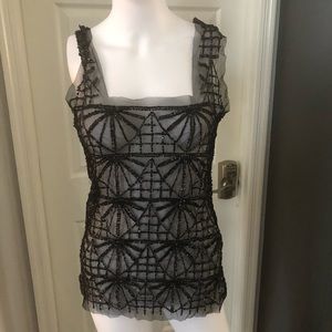 Totally sheer Arden B small top with embellishments
